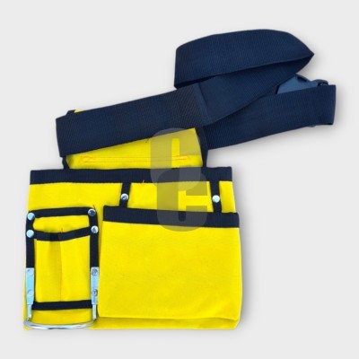 Колан за инструменти жълт с поставка за чук